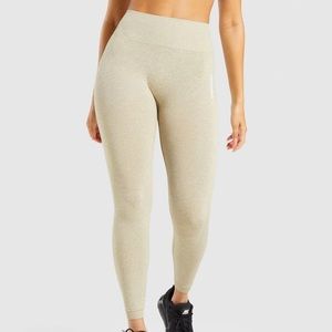 Gymshark Beige Adapt Marl Seamless Leggings, Small
